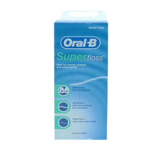 ORAL-B SuperFloss nić dentystyczna do czyszczenia mostów, aparatów ortodontycznych